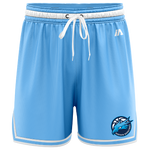 Darebin Basketball Casual Shorts - Carolina/White