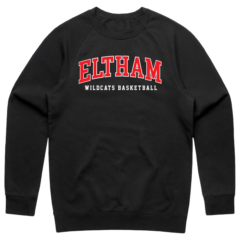 Eltham Wildcats Cotton Crewneck - Black