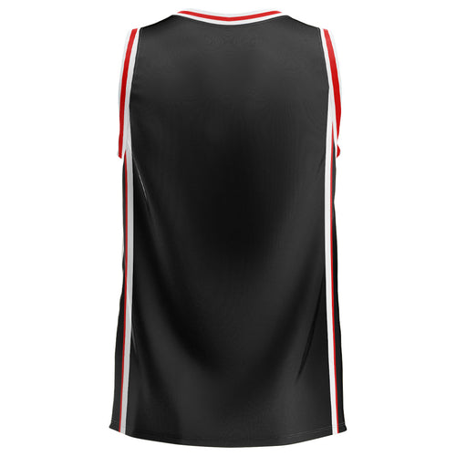 Custom Cut and Sew Jerseys - Black/Red/White