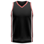 Custom Cut and Sew Jerseys - Black/Red/White