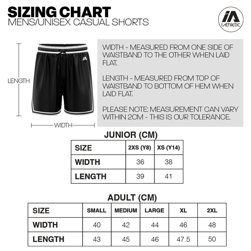 TLS Casual Basketball Shorts - Black/White