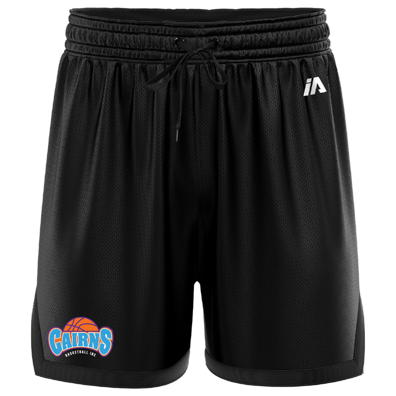 Cairns Basketball Casual Shorts with Pockets - Black/Black