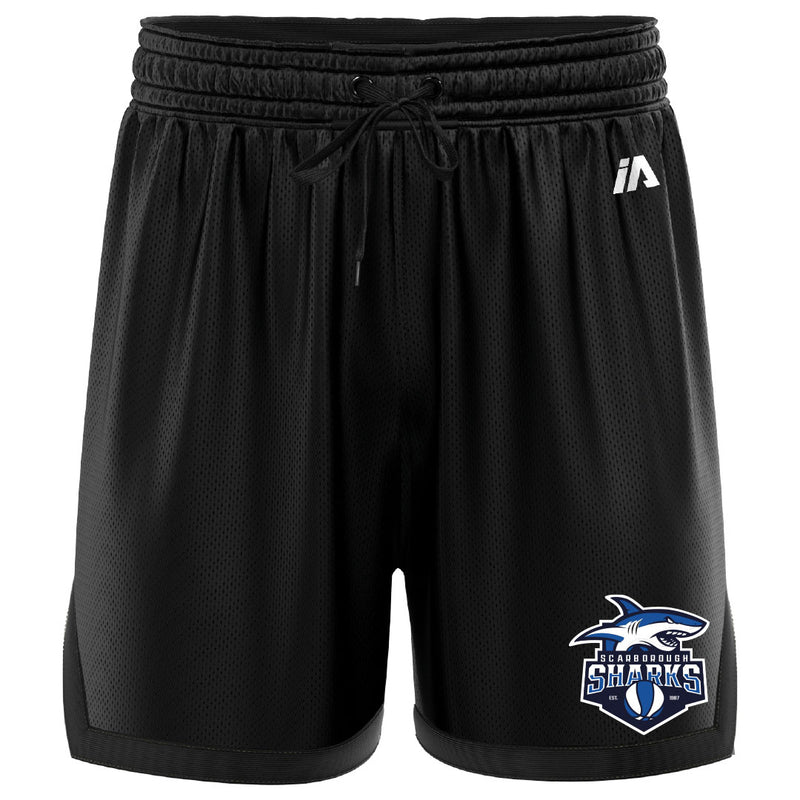 Scarborough Sharks Casual Shorts with Pockets - Black/Black