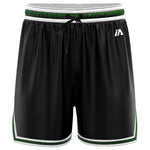 iAthletic Casual Basketball Shorts Mens - Black/Green/White