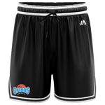 Cairns Basketball Casual Shorts with Pockets - Black/White