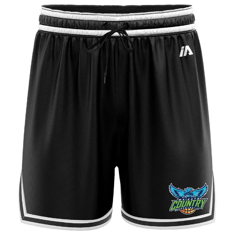 Waikato Country Casual Shorts - Black/White