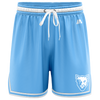 McKinnon Basketball Casual Shorts with Pockets - Carolina/White