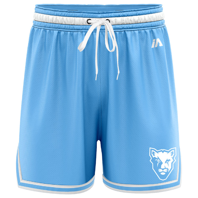 McKinnon Basketball Casual Shorts with Pockets - Carolina/White