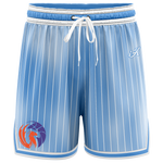 Sunshine Coast Phoenix Casual Shorts with Pockets - Faded Stripe Blue