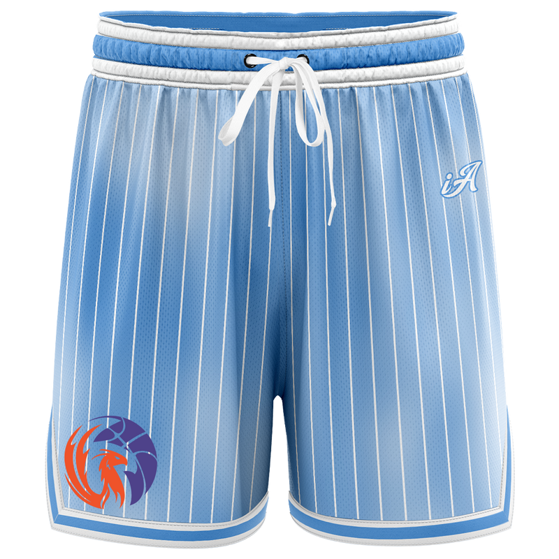 Sunshine Coast Phoenix Casual Shorts with Pockets - Faded Stripe Blue