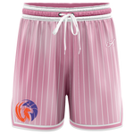 Sunshine Coast Phoenix Casual Shorts with Pockets - Faded Stripe Pink