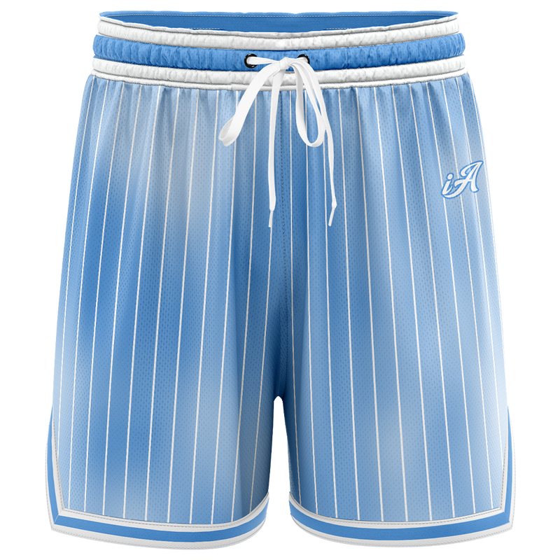 iAthletic Casual Basketball Shorts Men's - Blue Faded Stripe