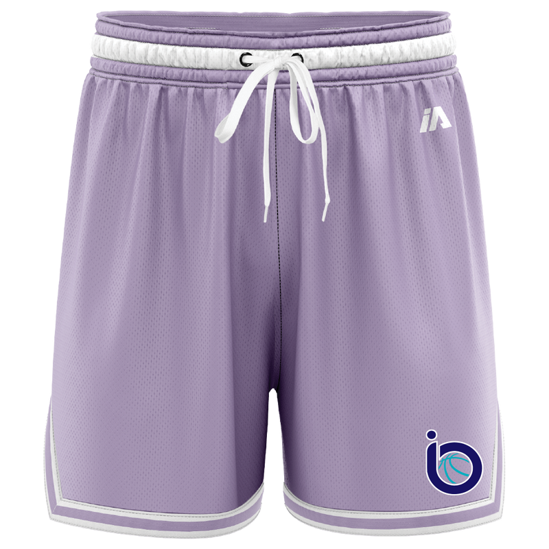 InsideOut Casual Shorts - Lavender/White