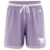 McKinnon Basketball Casual Shorts with Pockets - Lavender/White