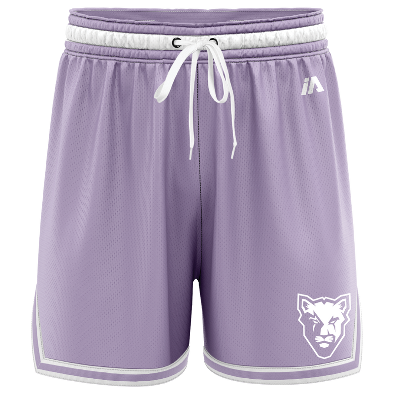 McKinnon Basketball Casual Shorts with Pockets - Lavender/White