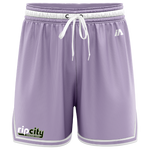 Rip City Basketball Casual Shorts - Lavender/White