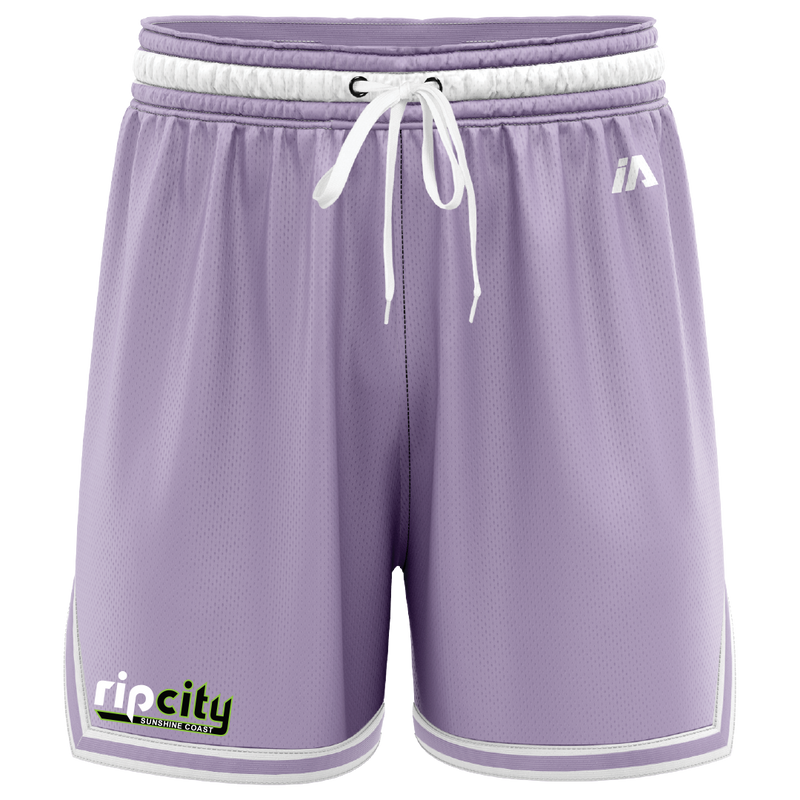 Rip City Basketball Casual Shorts - Lavender/White