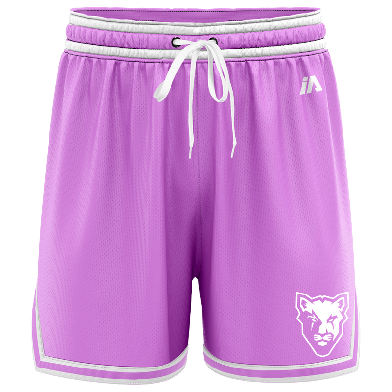 McKinnon Basketball Casual Shorts with Pockets - Pink/White