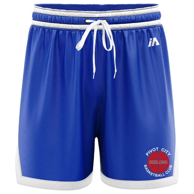 Pivot City Casual Shorts with Pockets - Royal/White