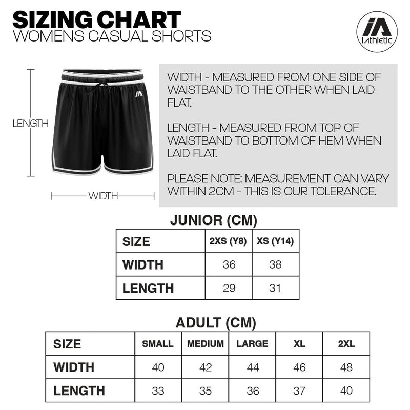 Darwin Salties Casual Shorts with Pockets - Black/White