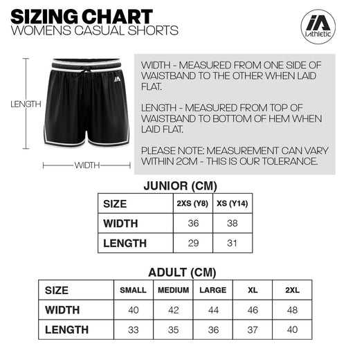 iAthletic Casual Basketball Shorts Womens - Black/Green/White