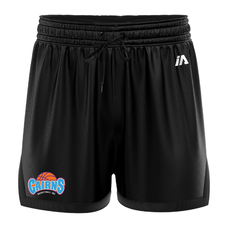Cairns Basketball Casual Shorts with Pockets - Black/Black