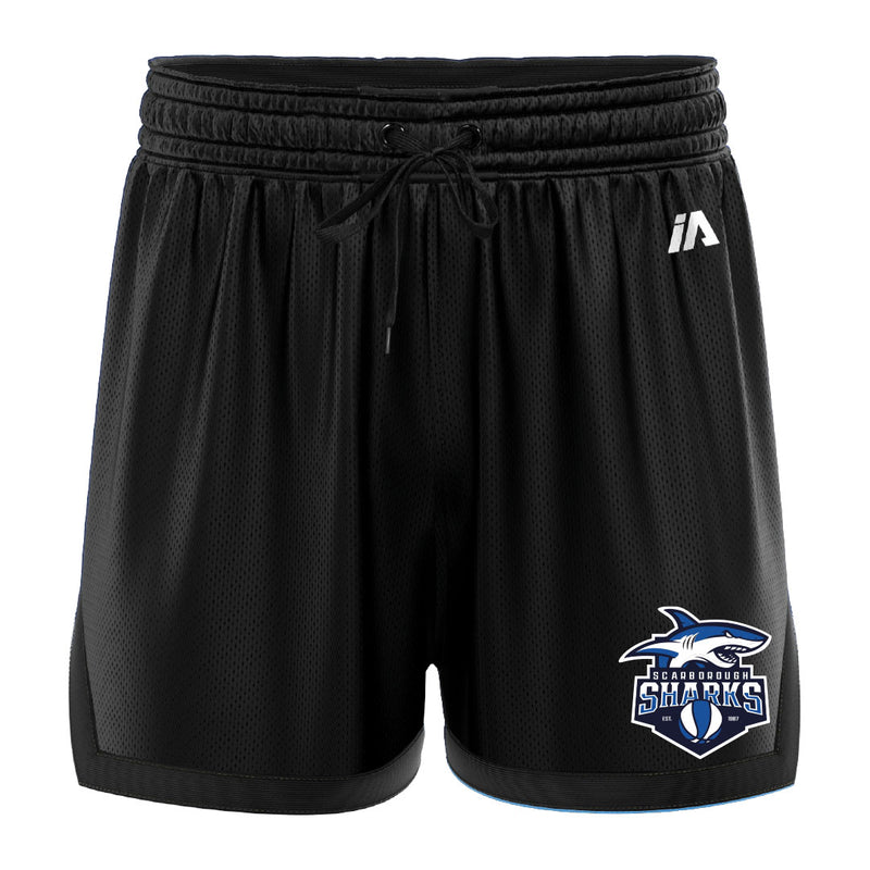 Scarborough Sharks Casual Shorts with Pockets - Black/Black