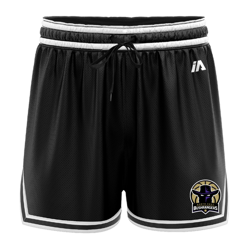 NE Bushrangers Casual Shorts - Black/White