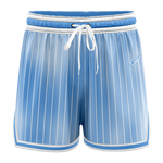 iAthletic Casual Basketball Shorts Women's - Blue Faded Stripe