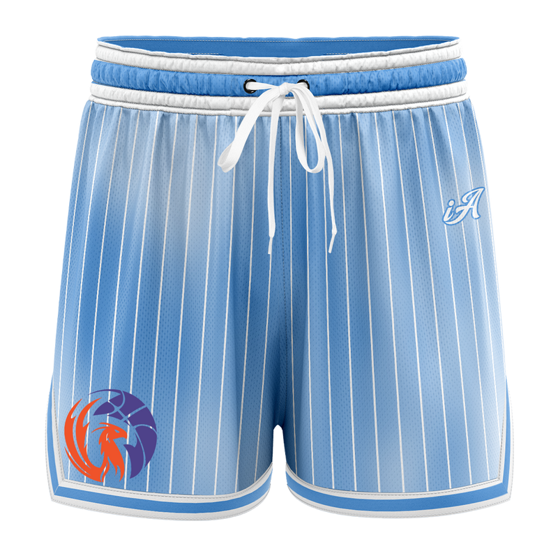 Sunshine Coast Phoenix Casual Shorts with Pockets - Faded Stripe Blue
