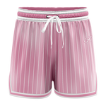 iAthletic Casual Basketball Shorts Women's - Pink Faded Stripe