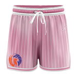 Sunshine Coast Phoenix Casual Shorts with Pockets - Faded Stripe Pink