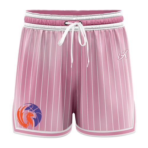 Sunshine Coast Phoenix Casual Shorts with Pockets - Faded Stripe Pink