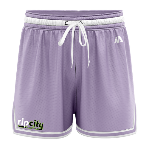 Rip City Basketball Casual Shorts - Lavender/White