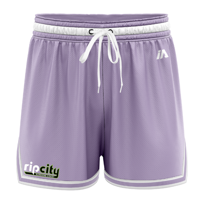 Rip City Basketball Casual Shorts - Lavender/White