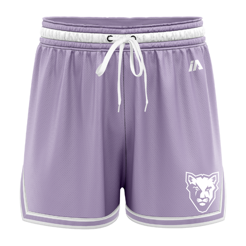 McKinnon Basketball Casual Shorts with Pockets - Lavender/White