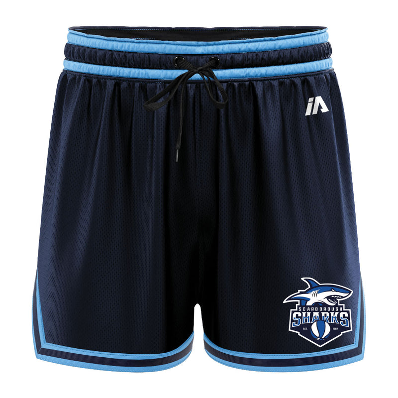 Scarborough Sharks Casual Shorts with Pockets - Navy/Carolina