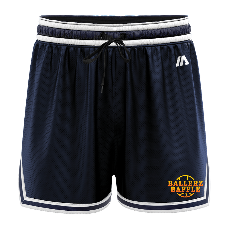 Ballerz Baffle Casual Shorts - Navy/White