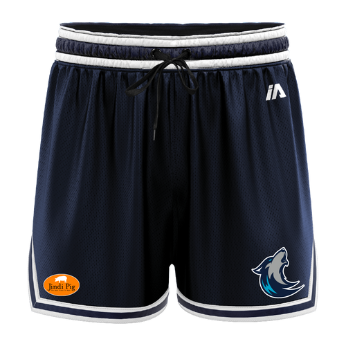 Neerim Wolves Casual Shorts with Pockets - Navy/White