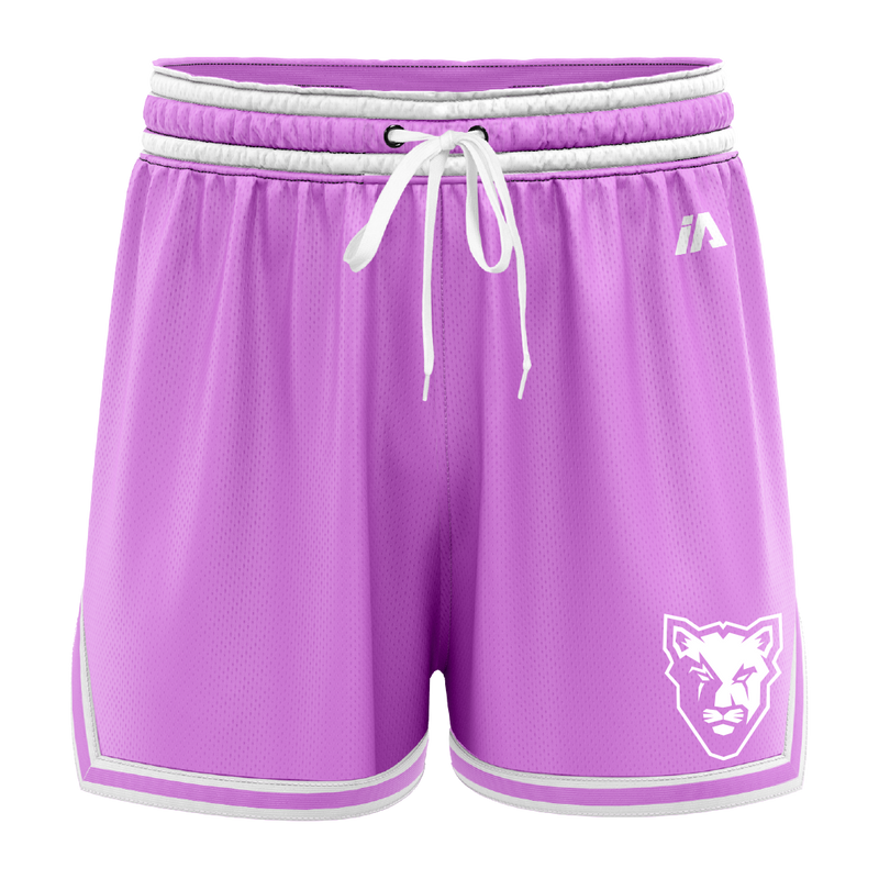 McKinnon Basketball Casual Shorts with Pockets - Pink/White