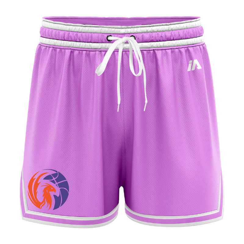 Sunshine Coast Phoenix Casual Shorts with Pockets - Pink/White