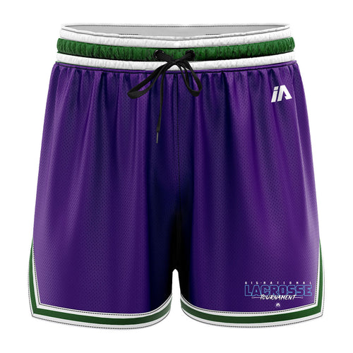 Lacrosse Australia U15 Casual Shorts - Purple/White/Green