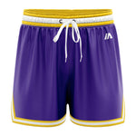 iAthletic Casual Basketball Shorts Women's - Purple/Yellow/White
