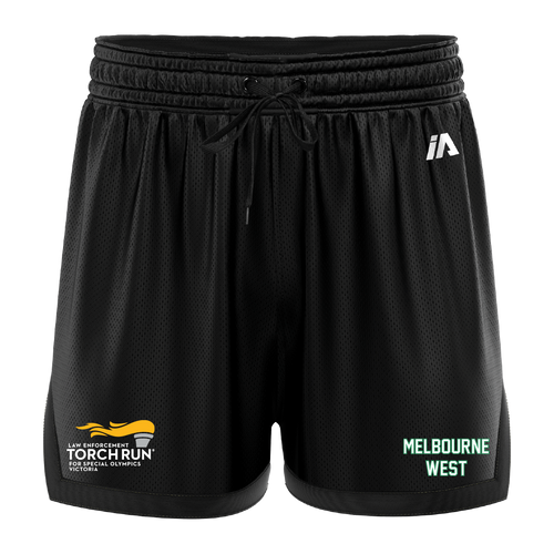 Melbourne West WM Logo Casual Shorts - Black/Black