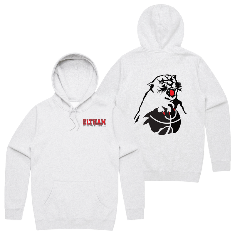 Eltham Wildcats Cotton Hoodie - Snow Marle