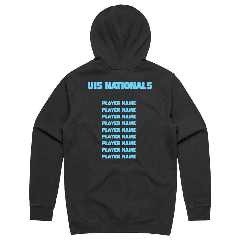 Lacrosse Australia U15 Nationals Team List Cotton Hoodie - Add Your Names