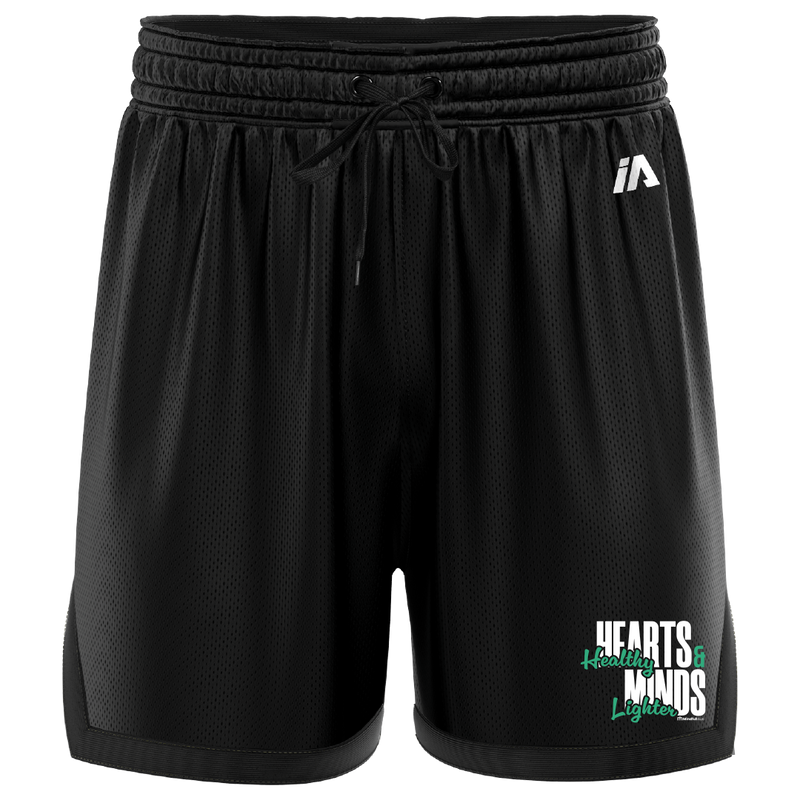 Mindfull Aus 'Healthy Hearts Lighter Minds' Casual Shorts - Black/Black