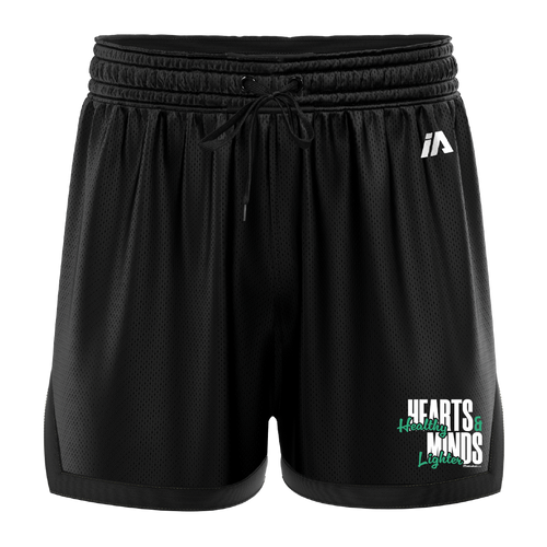 Mindfull Aus 'Healthy Hearts Lighter Minds' Casual Shorts - Black/Black