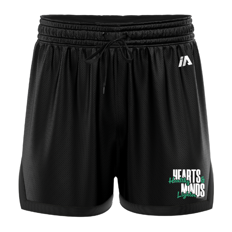 Mindfull Aus 'Healthy Hearts Lighter Minds' Casual Shorts - Black/Black