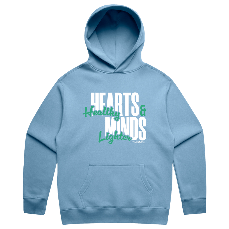 Mindfull Aus 'Healthy Hearts Lighter Minds' Cotton Hoodie